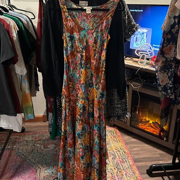 Sundance 100% Silk Floral Maxi Dress Size Small - Picture 2 of 4